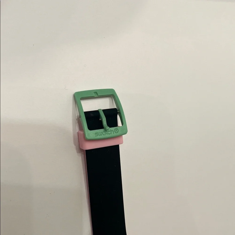 Swatch Watch Black and Pink